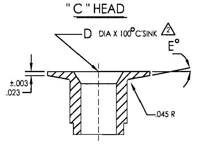 Item # P101C12-2NF, Delron Inserts 101 Series - Thru-Rivet - Plug On ...