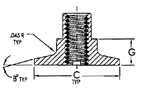 106 Thin Panel Series Delron Inserts - Threaded Fastener Self Locking Helical Coil, Grommet Type_D Head Plug