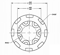 LiveLock™ CA17230 Series - Retaining Rings, Wire Form Caged Type