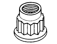 Simloc Nut-Double Hex-1550 MPa / 425° C - Dry Film Lubricant