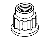 Simloc Nut-Double Hex-1550 MPa / 600° C - Silver Coated on Thread