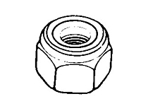 Nut - Self-Locking,Hexagon - Low Height Non-Metallic Insert , 250°F