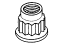 Simloc Nut - Double Hex - 1550 MPa / 235°C Cadmium Coated - Lubricated